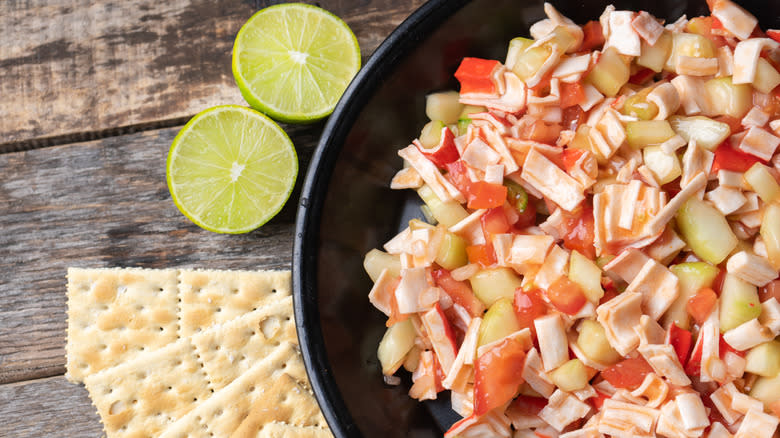 Traditional crab ceviche