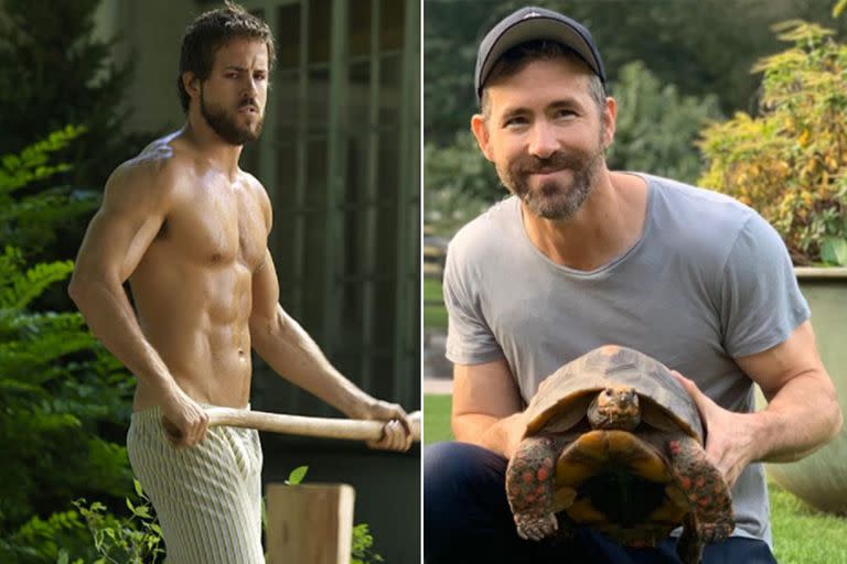 Ryan Reynolds en 2005 y en 2021