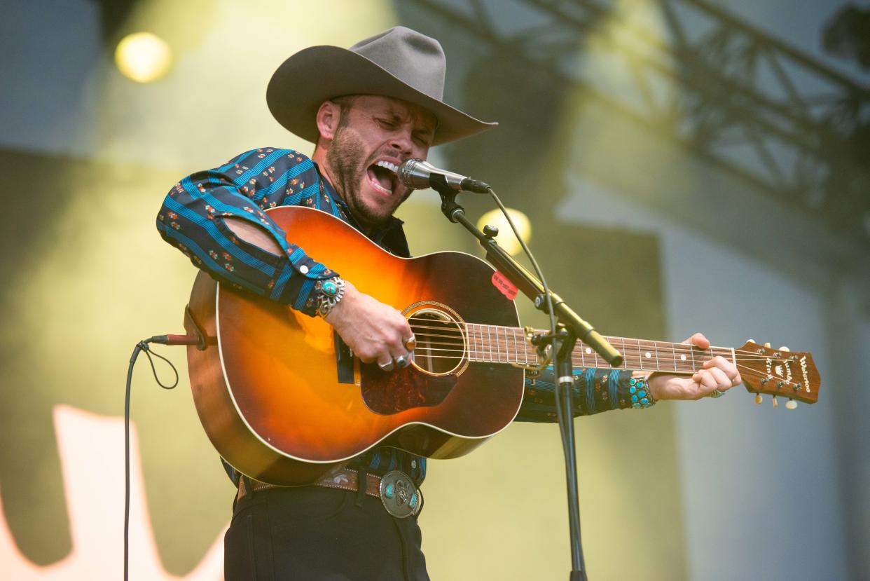 Charley Crockett performs during the second day of Bonnaroo Music Festival in Manchester, Tenn. on Friday, Jun. 16, 2023.