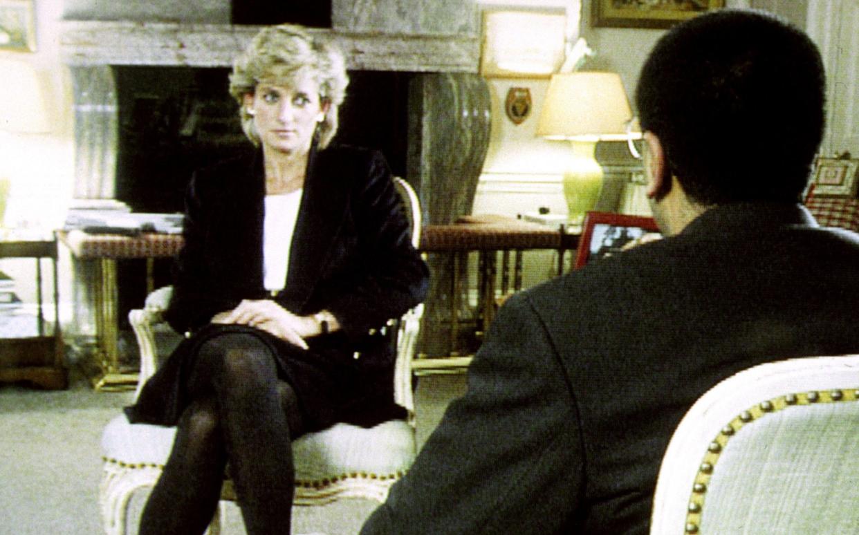 The fake bank statements led to Martin Bashir's world exclusive BBC interview with Princess Diana in 1995 - PA/BBC SCREEN GRAB 