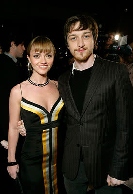 James McAvoy and Christina Ricci at the Los Angeles premiere of Summit Entertainment's Penelope  02/20/2008 Photo: Todd Williamson, WireImage.com