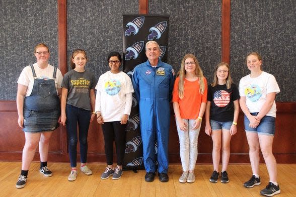 Sault area students Cierra Aikens, Zahraa Mahmud, Taylor Meilstrup, Evelyn Weber, Siri Olson and Claire Parks designed an experiment to be conducted in space.