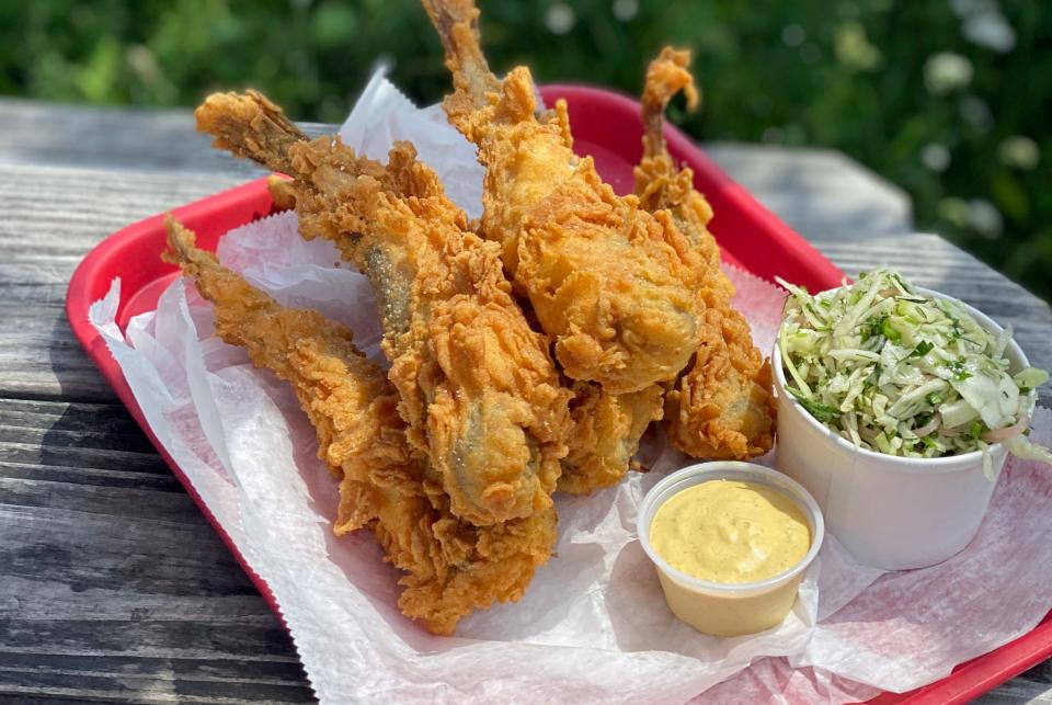 The Bait Box features whiting fish at Dunes Brothers Seafood. They call it "chicken of the sea" for picking off the bone.