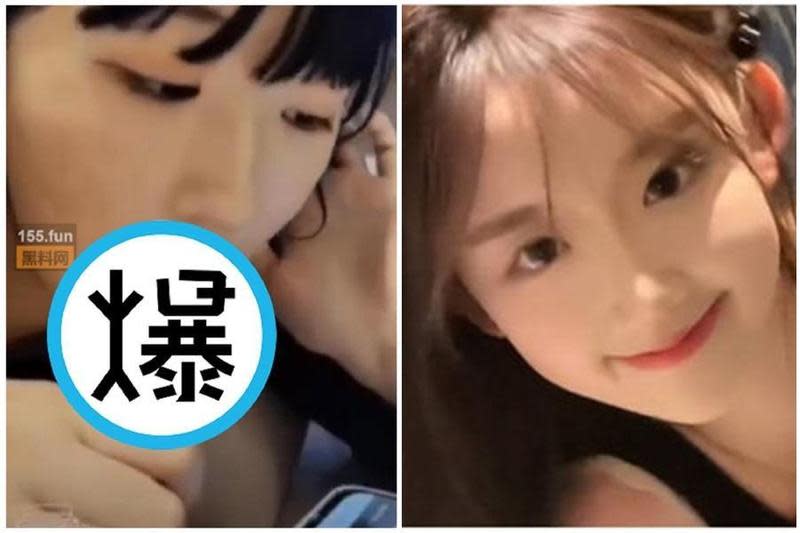 中國百萬抖音網紅「吃土少女」爆性愛影片外流。（翻攝自吃土少女的日常抖音、微博）
