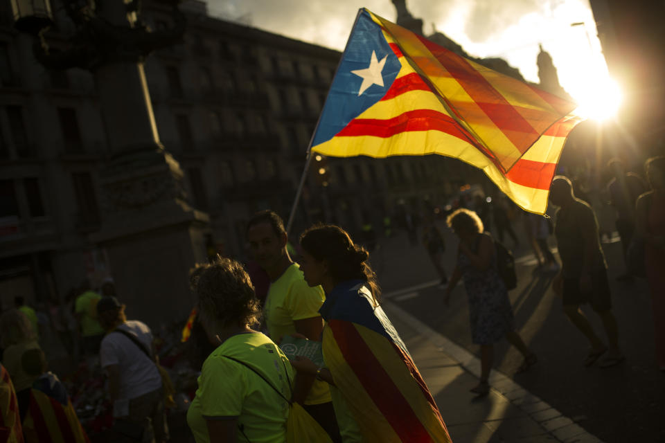 Catalan nationalists protest in Barcelona