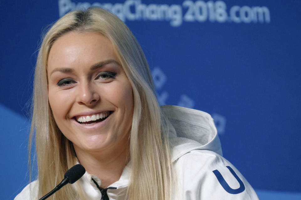 Lindsey Vonn is back at the Winter Olympics after missing the 2014 Sochi Games with a knee injury. (AP Photo)