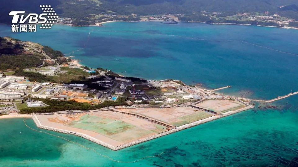 沖繩邊野古正在建設美軍基地。（圖／達志影像美聯社）