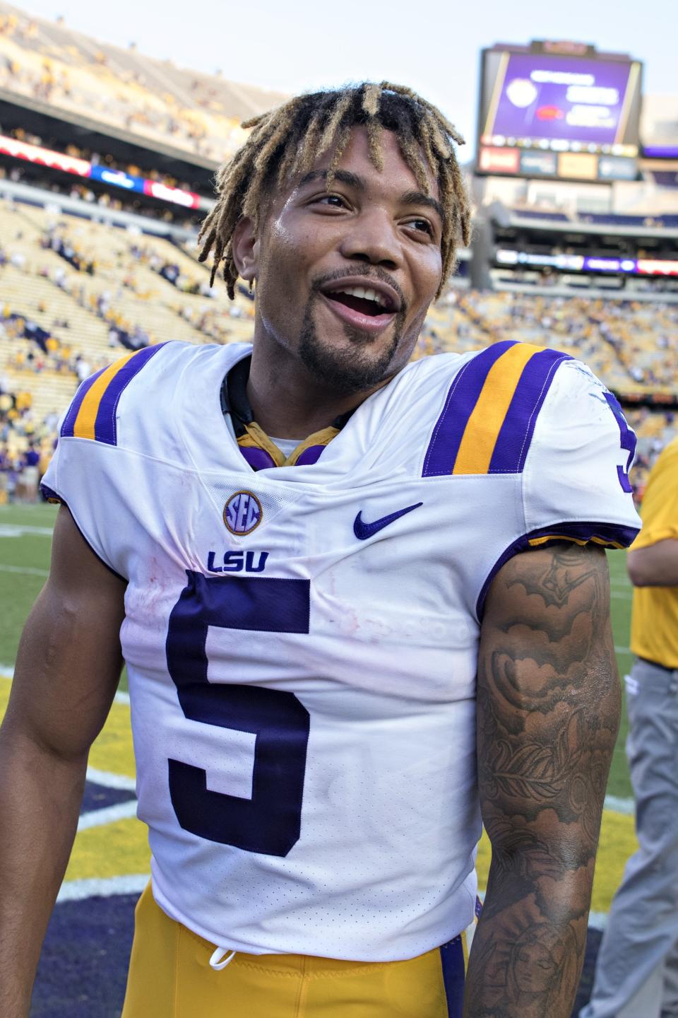 Derrius Guice, who played at LSU from 2015 to 2017, has been accused of rape by multiple former students. He was drafted in the second round of the 2018 NFL Draft and released after an arrest over allegations of domestic violence.