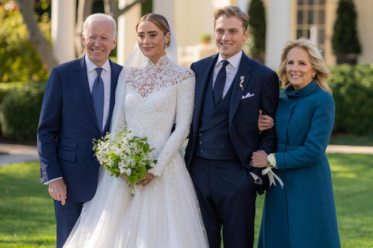 President Joe Biden and First Lady Jill Biden attend the wedding of Peter Neal and Naomi Biden Neal, Saturday, November 19, 2022 on the South Lawn. (Official White House Photo by Adam Schultz)