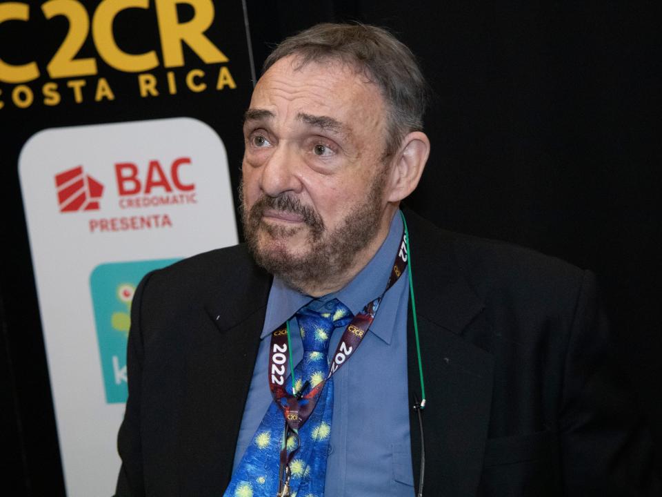 John Rhys-Davies looks on during Comic Con Costa Rica 2022 at Centro de Convenciones on May 7, 2022 in San Jose, Costa Rica.