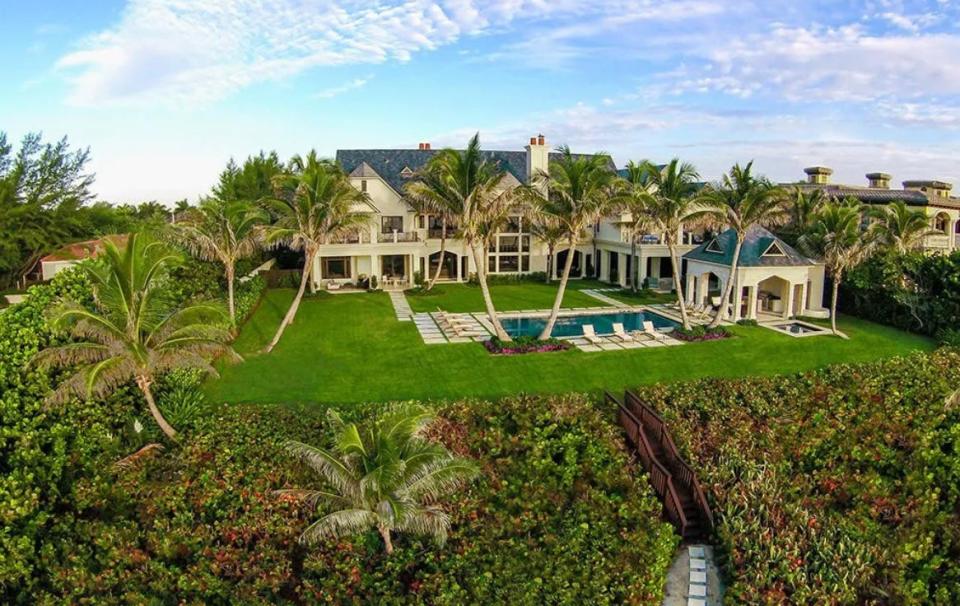 This oceanfront mansion has sold for a recorded $50 million at 2455 S. Ocean Blvd. in Highland Beach near Boca Raton.