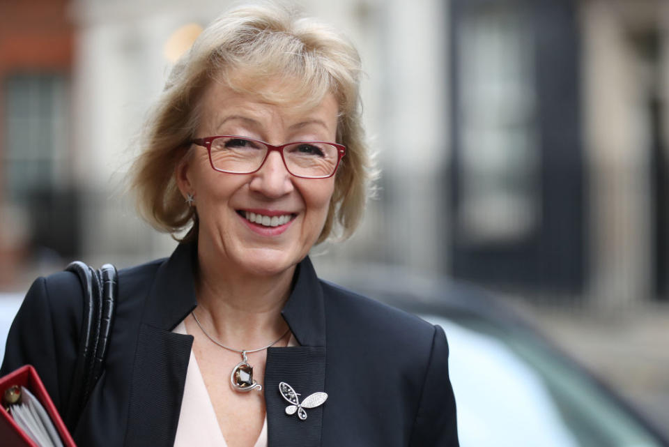 <p><span>Following a failed bid for the Tory leadership in 2016, Leadsom briefly served as Environment Secretary before becoming Leader of the House of Commons following June’s snap election. What followed was an </span><a rel="nofollow" href="https://uk.news.yahoo.com/andrea-leadsom-calls-jane-austen-one-britains-greatest-living-authors-150043343.html" data-ylk="slk:almighty gaffe;outcm:mb_qualified_link;_E:mb_qualified_link;ct:story;" class="link  yahoo-link"><span>almighty gaffe</span></a><span> when commenting on the launch of the new £10 note featuring an image of Jane Austen, with the politician referring to the famously long-dead writer as “one of our greatest living authors”. Leadsom was later </span><a rel="nofollow" href="https://uk.news.yahoo.com/andrea-leadsom-accused-failing-act-094102917.html" data-ylk="slk:accused of failing to act;outcm:mb_qualified_link;_E:mb_qualified_link;ct:story;" class="link  yahoo-link"><span>accused of failing to act</span></a><span> on a rape allegation that was reportedly made against a senior Conservative Party member earlier this year. </span>(Getty) </p>
