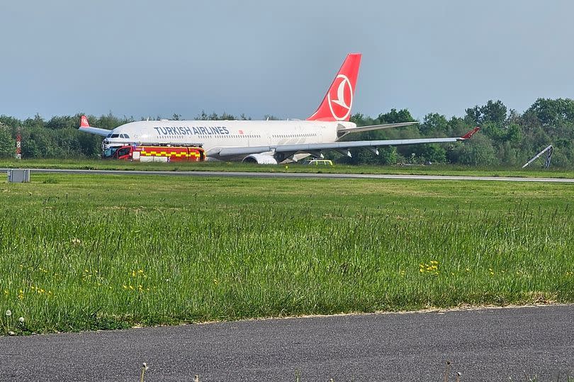 A Turkish Airlines A330 undergoes an emergency landing at Manchester Airport -Credit:Liam Smith