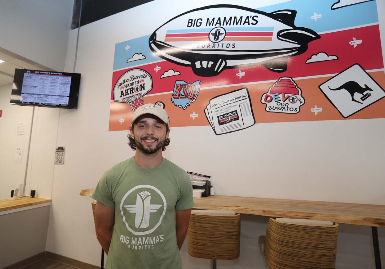 John D'Andrea is the owner of Big Mamma's Burritos, which recently opened at the former site of Brubaker's Pub in downtown Akron.