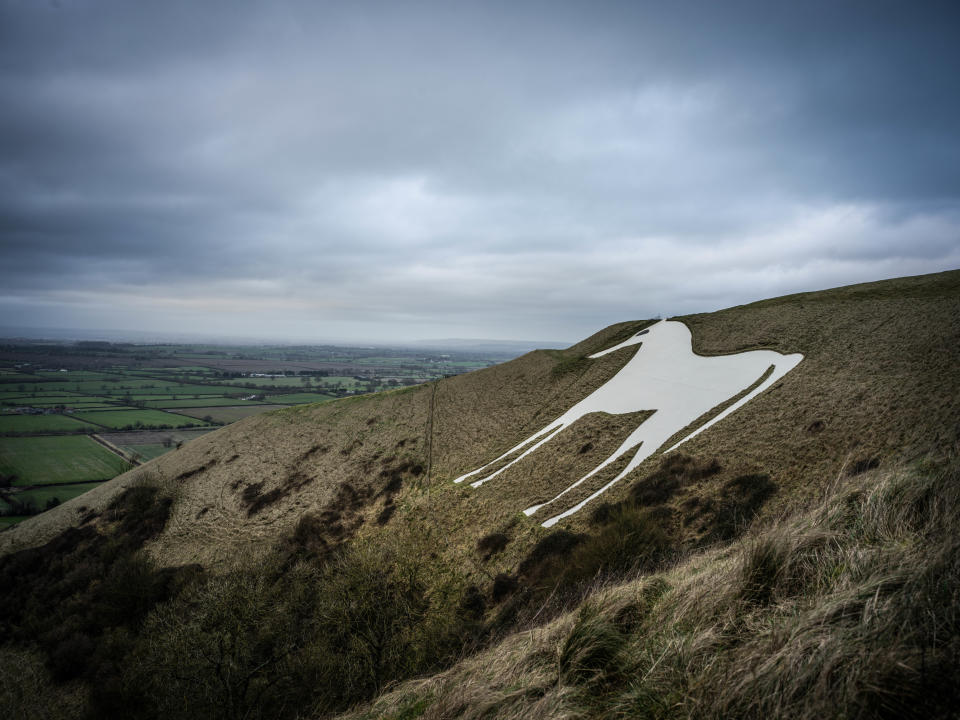 Hasselblad 907X & CFV 100C sample image of the White Horse in Westbury, Wiltshire, England