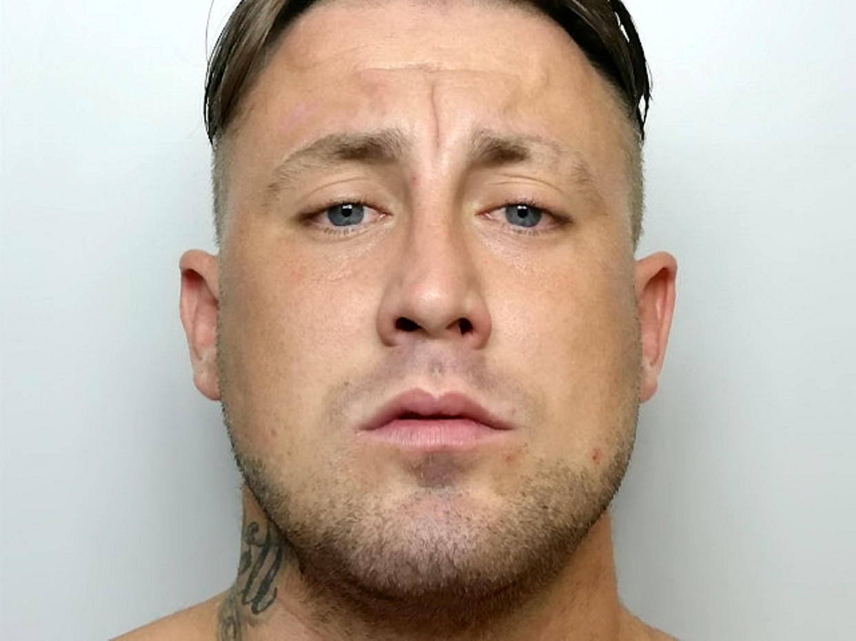 Jake Evans was jailed for three years over the racist attack (Picture: SWNS)