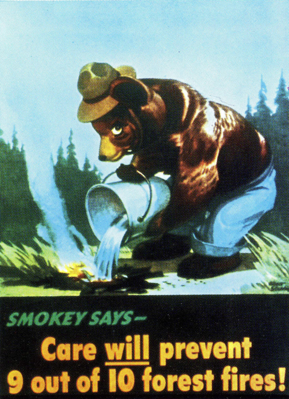 Smokey Bear is pictured in his first Forest Service poster in 1944. (Photo: Handout/Reuters)