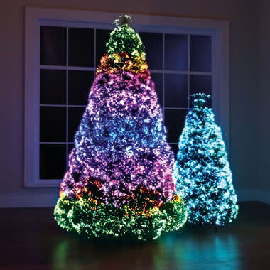 2) Rainbow Fiber-Optic Christmas Tree