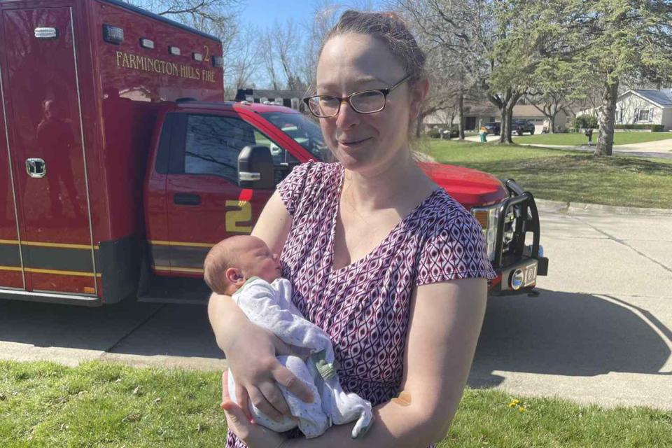 <p>City of Farmington Hills, Michigan - Municipal Government Facebook</p> Kathryn Norsigian and baby Jordan