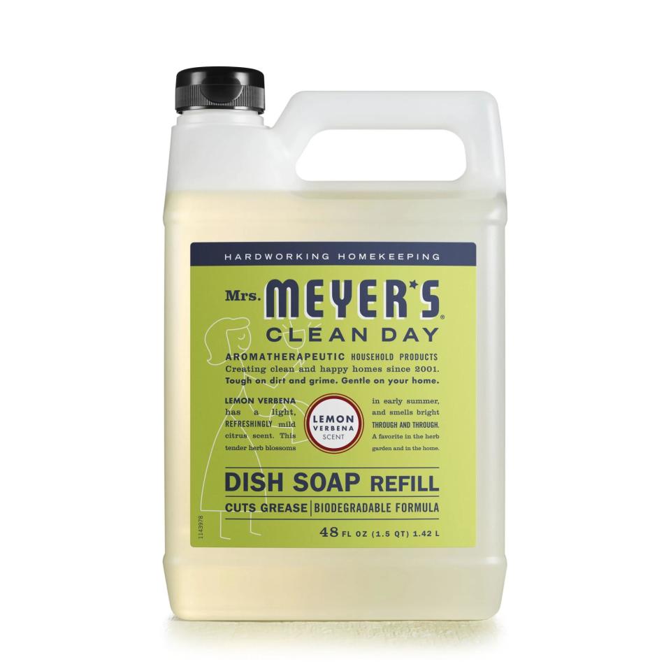 <p><a href="https://go.redirectingat.com?id=74968X1596630&url=https%3A%2F%2Fwww.grove.co%2Fcatalog%2Fproduct%2Fdish-soap-refill%3Fv%3D3977%26offer%3Dplabplastic20%26offer%3Dplabplastic20%26gad_source%3D1%26gclid%3DEAIaIQobChMIqoGvhN_YhQMVL51aBR0nyQ4qEAQYBCABEgI2lfD_BwE&sref=https%3A%2F%2Fwww.veranda.com%2Fdecorating-ideas%2Fg42385888%2Fbest-eco-friendly-sustainable-cleaning-products%2F" rel="nofollow noopener" target="_blank" data-ylk="slk:Shop Now;elm:context_link;itc:0;sec:content-canvas" class="link ">Shop Now</a></p><p>Mrs. Meyer's Liquid Dish Soap </p><p>grove.co</p><p>$11.38</p>