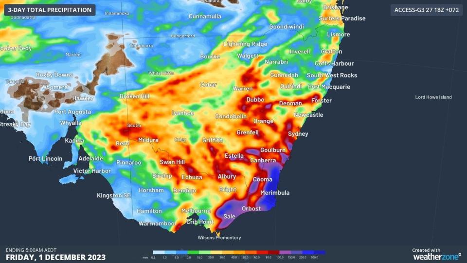 The southeast corner of the country will get a soaking before the end of the week. Photo: WeatherZone