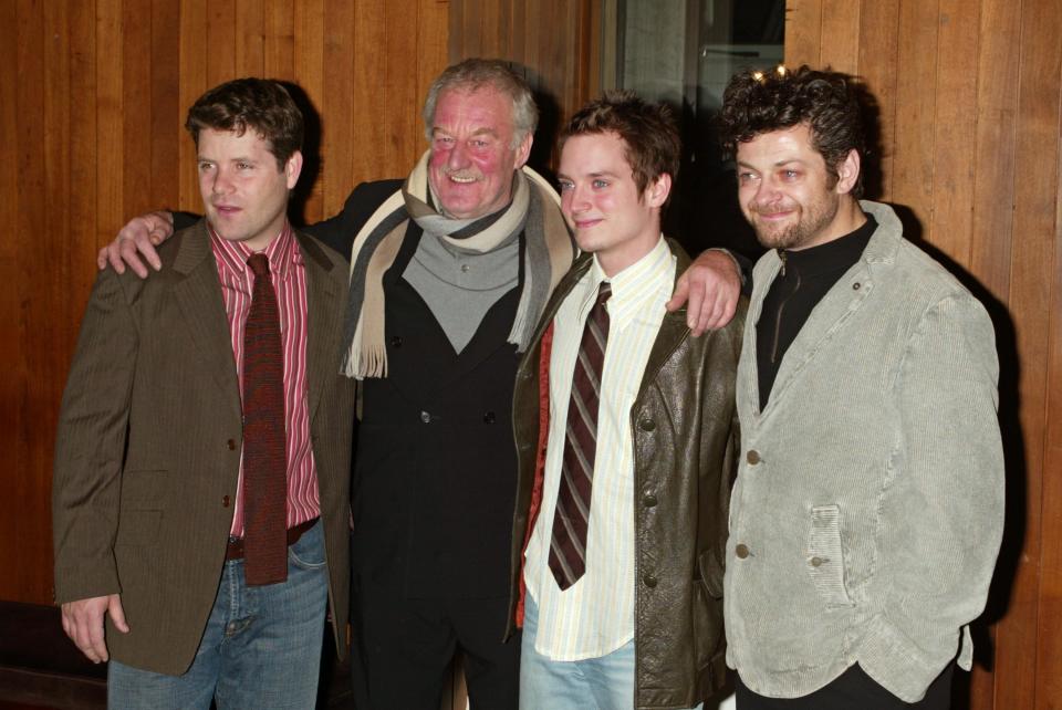 Sean Astin, Bernard Hill, Elijah Wood and Andy Serkis / Credit: Jim Spellman/WireImage via Getty Images