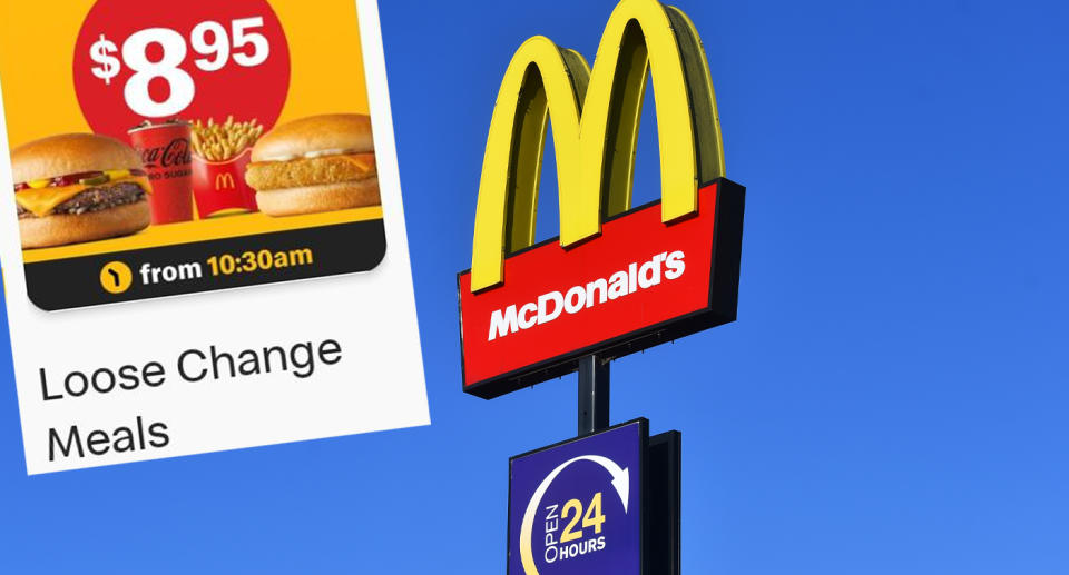 McDonald's loose change menu meal deal. 