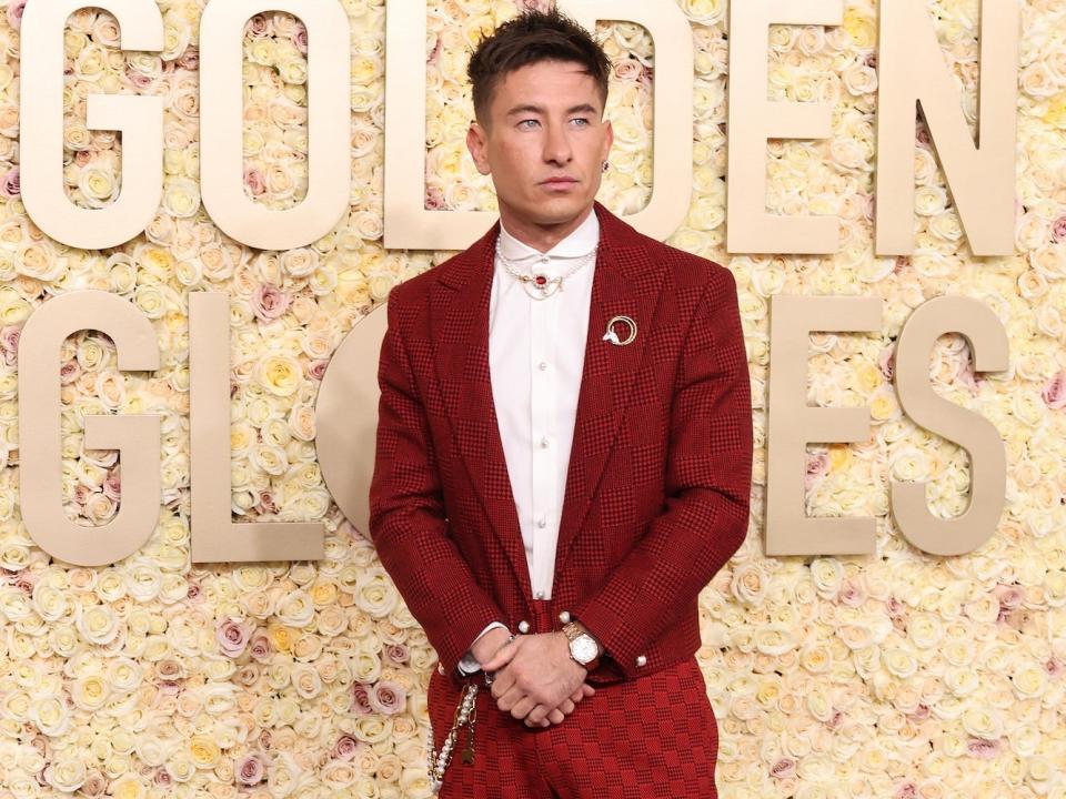 Barry Keoghan attends the 2024 Golden Globes.