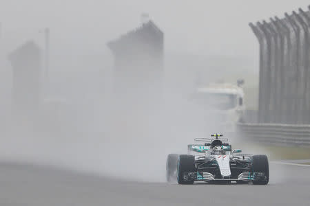 Formula One - F1 - Chinese Grand Prix - Shanghai, China - 7/4/17 - Mercedes Formula One driver Valtteri Bottas of Finland drives during the first practice session. REUTERS/Aly Song