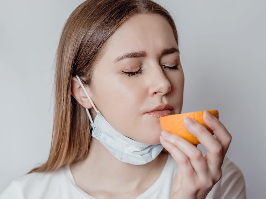 A patient undergoes ‘smell training’ as part of her recovery from Covid-19 (Shutterstock)