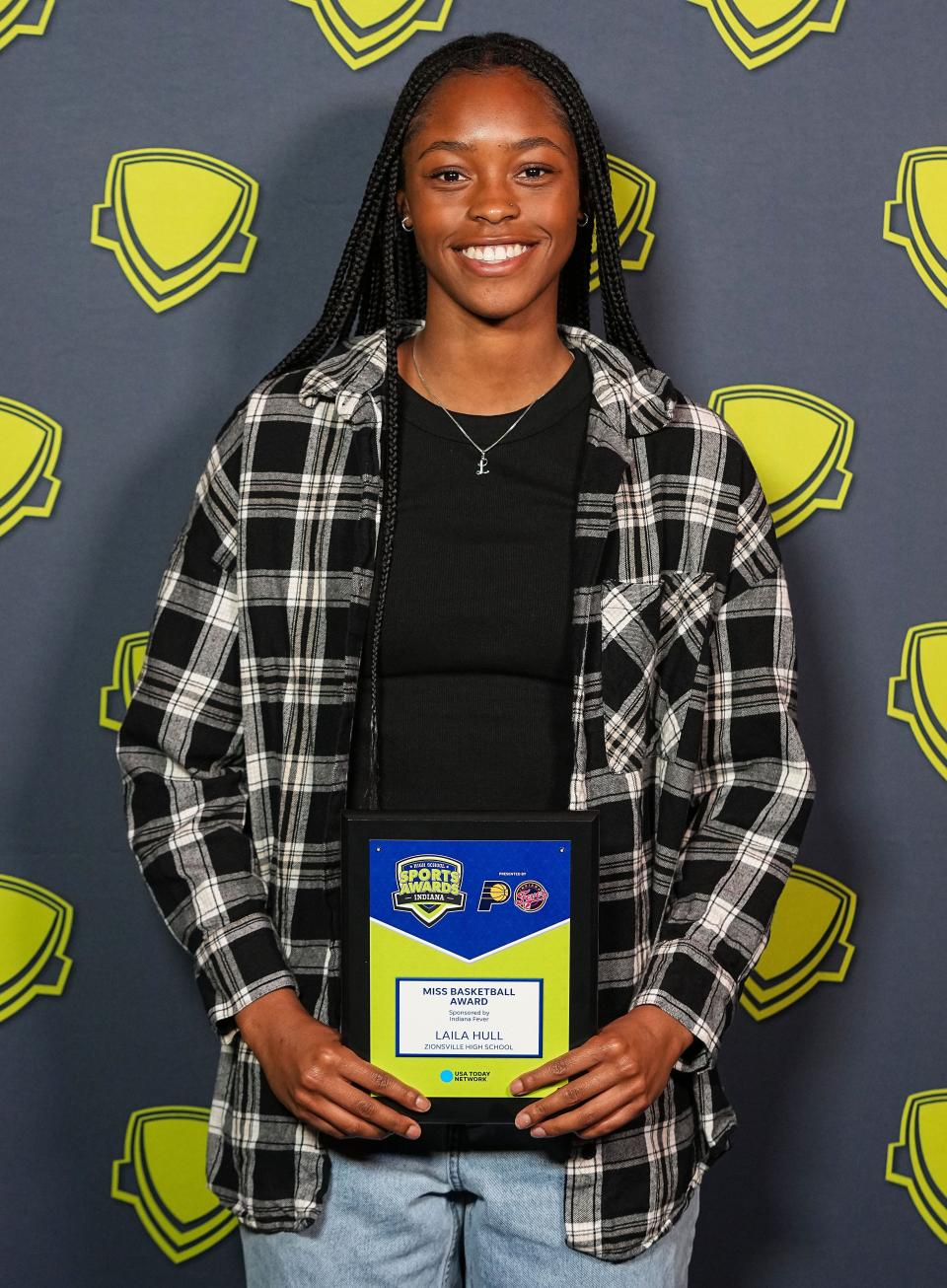 Award recipients pose for a photo during the Indiana High School Sports Awards on Wednesday, April 19, 2023 at Clowes Memorial Hall in Indianapolis. 