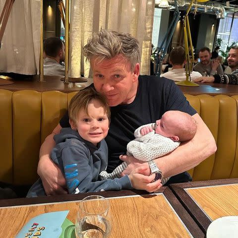 <p>Tana Ramsay/instagram</p> Gordon Ramsay with sons Oscar and Jesse