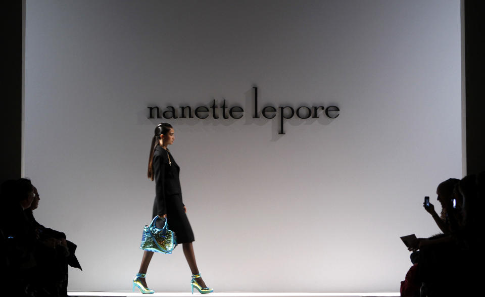 The Nanette Lepore Fall 2013 collection is modeled during Fashion Week, Wednesday, Feb. 13, 2013 in New York. (AP Photo/Jason DeCrow)