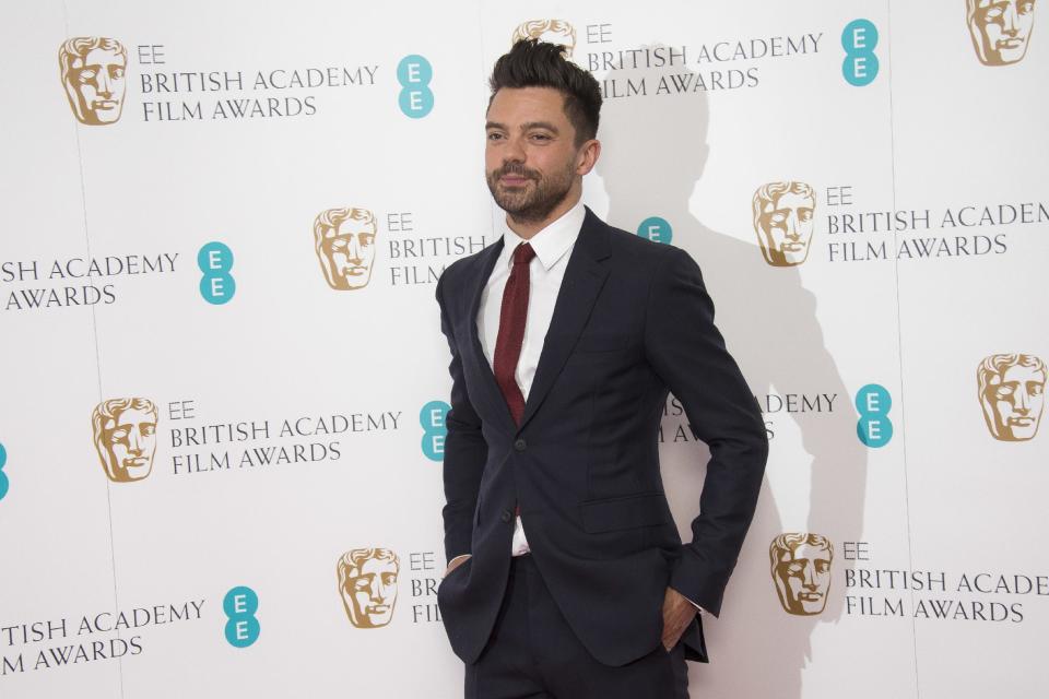 Actor Dominic Cooper poses for photographers after announcing the nominations for the EE British Academy Film Awards in 2017 at a photo call at BAFTA headquarters in central London,Tuesday, Jan. 10, 2017. (Photo by Joel Ryan/Invision/AP)