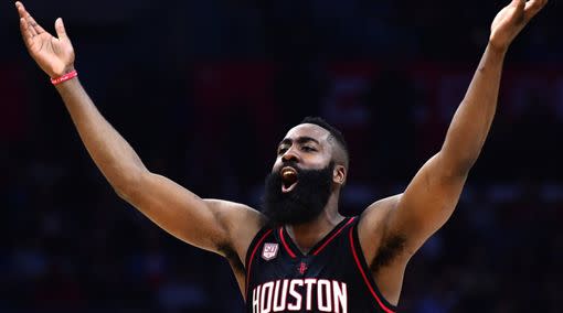 火箭球星「大鬍子」James Harden。（圖／翻攝自推特）