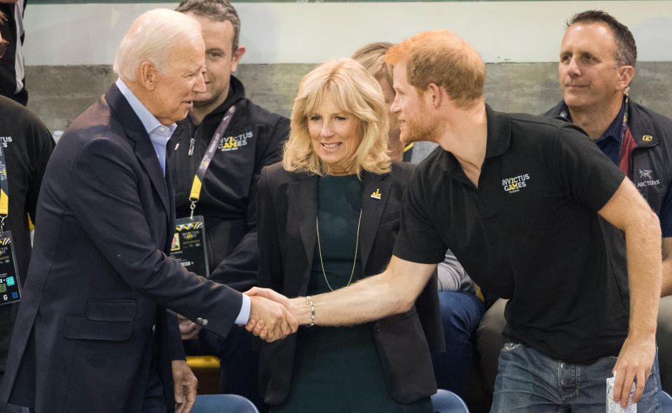 Bidens and Prince Harry at Invictus Games