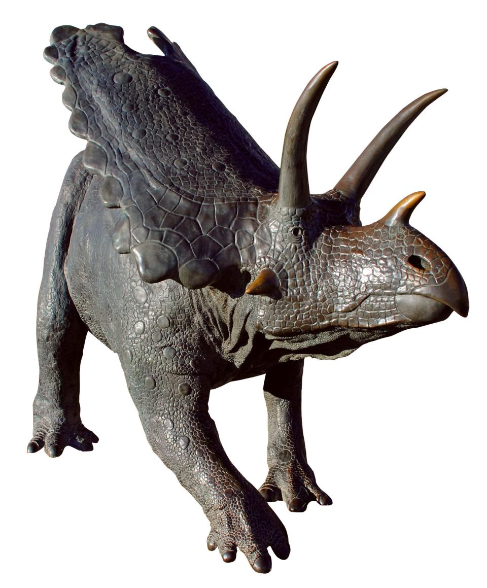 A recreation of Pentaceratops