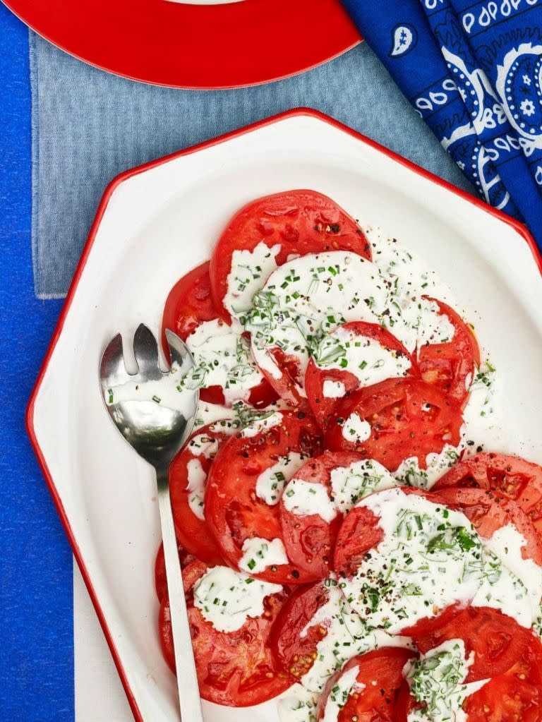 Tomatoes with Green Goddess Dressing