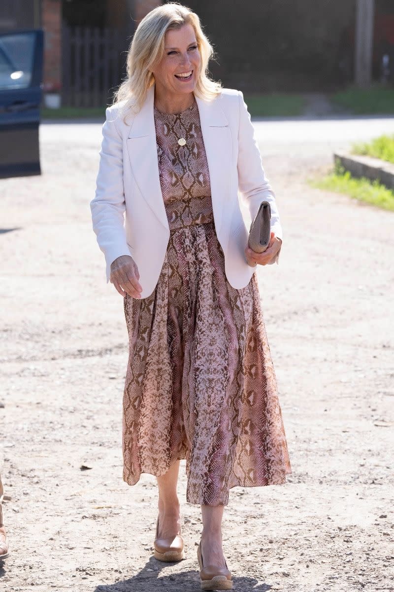 Sophie, Duchess of Edinburgh's Snake-print co-ord