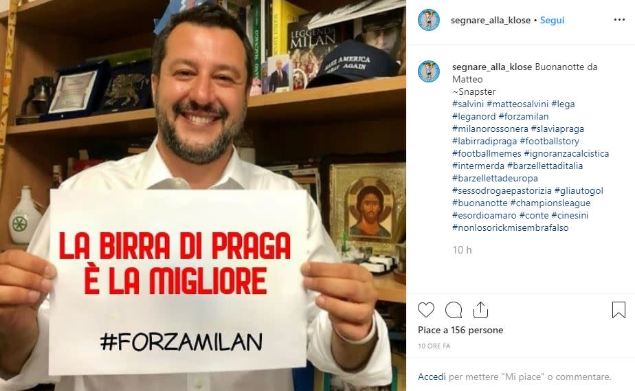 Da un parrucchino a forma di gatto sulla testa del tecnico dell'Inter, all'esultanza di Wanda e Icardi, fino al milanista Matteo Salvini con un cartello in mano in cui la scritta "1° partito in Italia, Grazie" è stata sostituita da "La birra di Praga è la migliore". Tra meme, fotomontaggi e illustrazioni taglienti sul debutto in salita dell'Inter in Champions gli utenti non si sono davvero risparmiati.