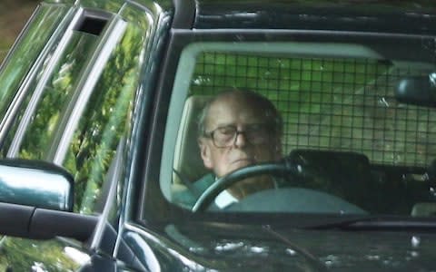 The Duke of Edinburgh driving in September 2018 - Credit: Peter Jolly