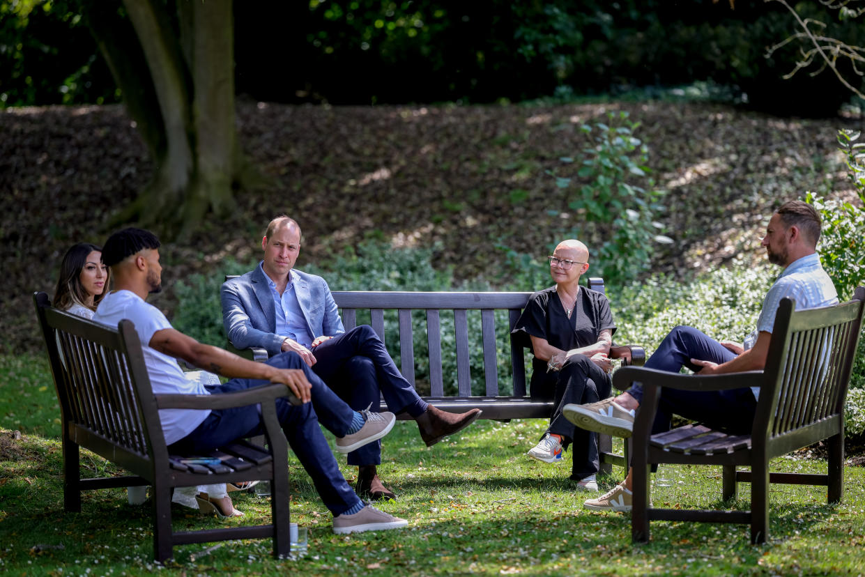 Prince William meets with Tyrone Mings, Gail Porter, Sabrina Cohen-Hatton and David Duke, ahead of the launch of Homewards - a five-year programme to demonstrate that it is possible to end homelessness in the UK. (Kensington Palace/Andy Parsons)
