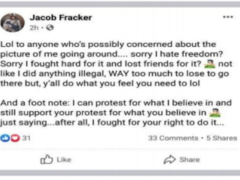 fracker facebook post