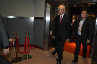 Singapore's Defense Minister Ng Eng Hen arrives for the 10th Beijing Xiangshan Forum in Beijing, Tuesday, Oct. 31, 2023. Ng called on China, as a dominant power in Asia, to take the lead in reducing tensions by being a benevolent one, warning that military conflict like the wars in Ukraine and Gaza would be devastating to the region's future. (AP Photo/Ng Han Guan)