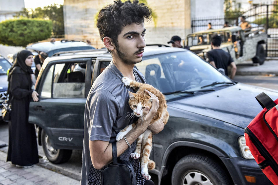 Israeli air strikes killed 274 people, including 21 children, in south Lebanon on September 23, the Lebanese health minister said, in by far the deadliest cross-border escalation since war erupted in Gaza on October 7. (Fadel Itani / AFP - Getty Images)