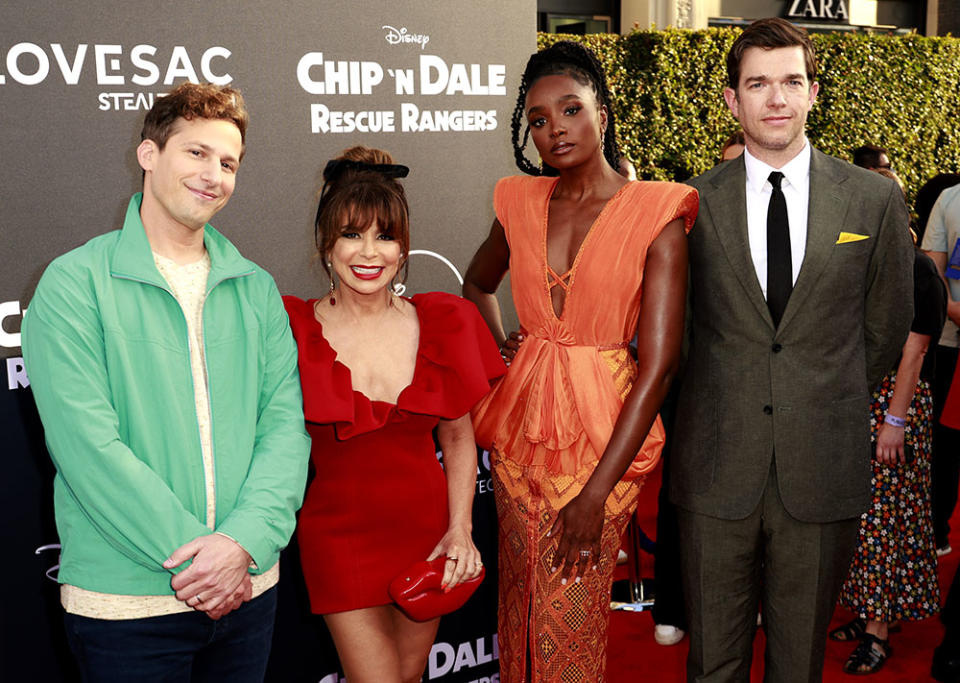 Andy Samberg, Paula Abdul, Kiki Layne and John Mulaney - Credit: Frazer Harrison/Getty Images