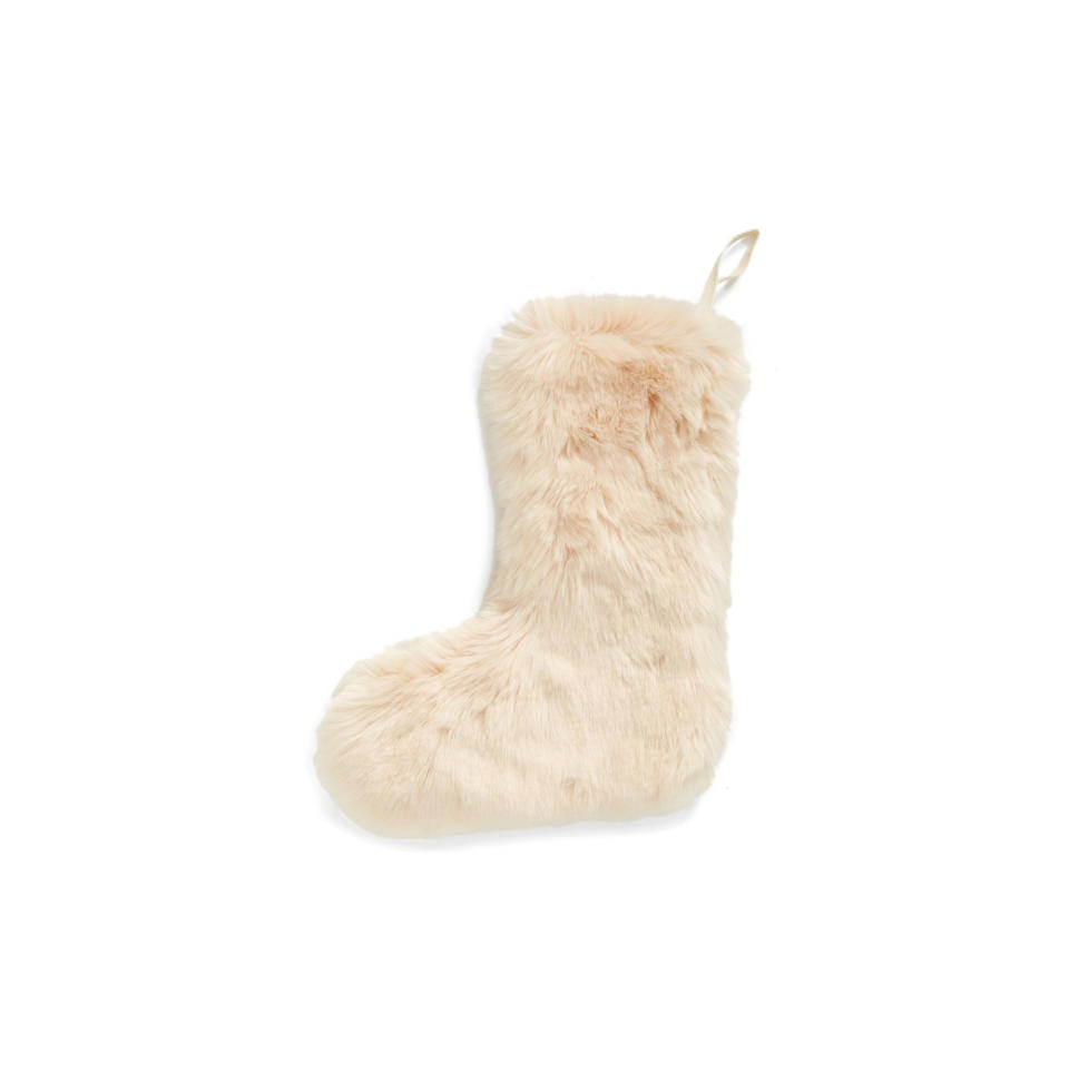 “Cuddle Up” Faux Fur Christmas Stocking