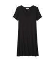 <p>Women’s Jersey Short-Sleeve V-Neck T-Shirt Dress in Black, $18 + up to 50% off,<a rel="nofollow noopener" href="https://www.amazon.com/dp/B0792GRZ2F/" target="_blank" data-ylk="slk:amazon.com;elm:context_link;itc:0;sec:content-canvas" class="link "> amazon.com </a> </p>