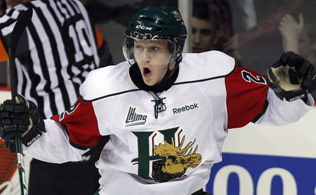 Rookie star with Mooseheads rockets up NHL draft rankings