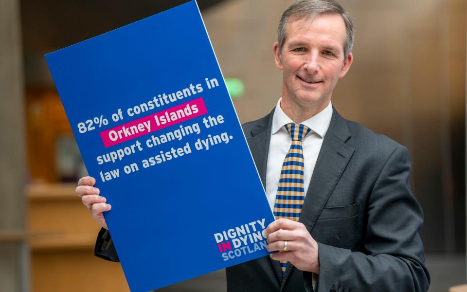 Scottish Liberal Democrat MSP Liam McArthur at the Scottish Parliament in Edinburgh, after publishing his Assisted Dying for Terminally Ill Adults (Scotland) Bill